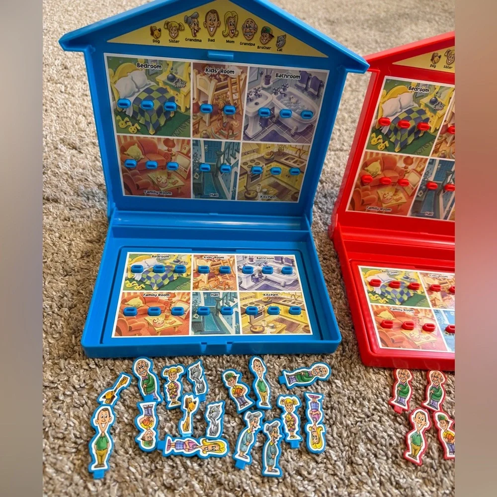 Guess Where? Vintage 2004 Guessing Board Game COMPLETE 2 Players ONE BROKEN PART